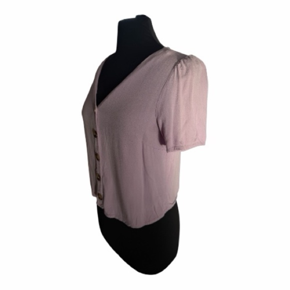 URBAN Romantics Purple Button Down Shirt - Picture 7 of 8